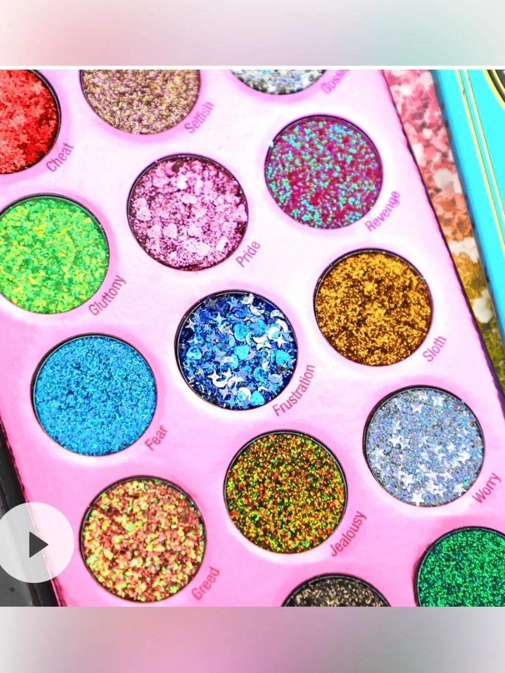New RUDE Sin of Gluttony Glitter Palette